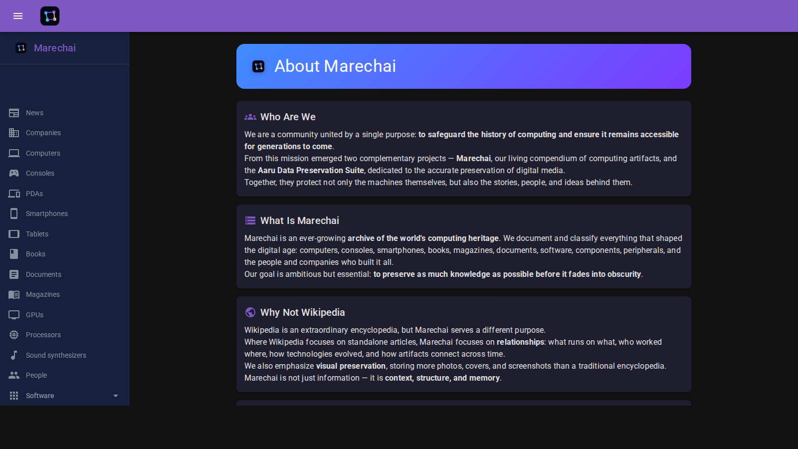 Marechai about page